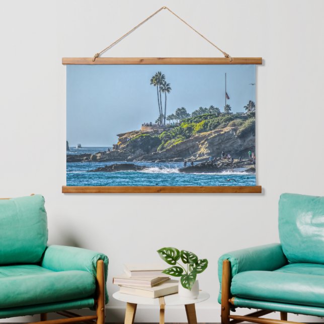Coastal Laguna Beach Wall Art Tapestry (Living Room)