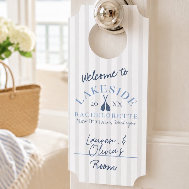 Coastal Lakeside Bachelorette Weekend Door Hanger (Coastal Lakeside Bachelorette Weekend Door Hanger)