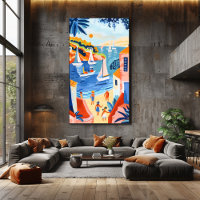 Coastal Landscape: Fauvist Art Sailors
