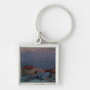 Coastal Landscape (oil on canvas) Key Ring