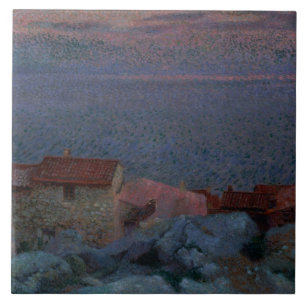 Coastal Landscape (oil on canvas) Tile