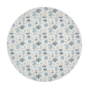 Coastal Life Oceans Blue Cutting Board