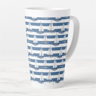 Coastal Life Oceans Blue Latte Mug