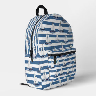 Coastal Life Oceans Blue Printed Backpack