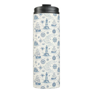 Coastal Life Oceans Blue Thermal Tumbler