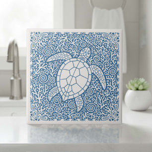 Coastal Life Series Turtle Blue D1208 Tile