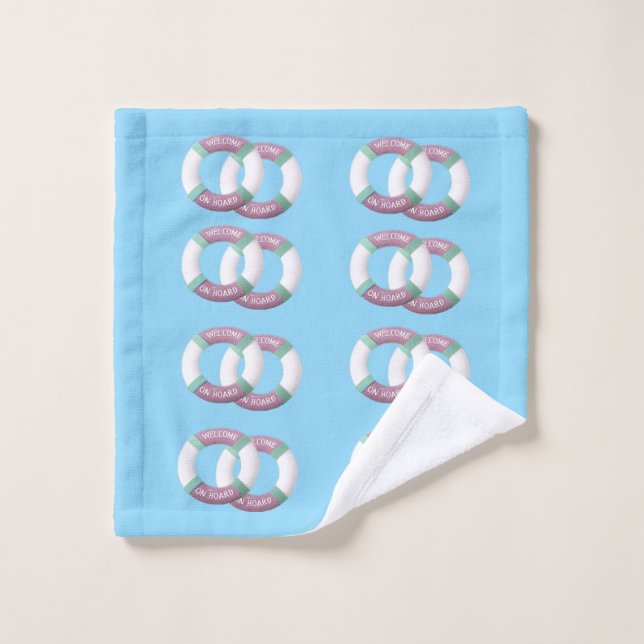 Coastal Lifebuoy Towels Set (Wash Cloth)