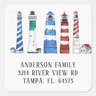Coastal Lighthouse Address Label