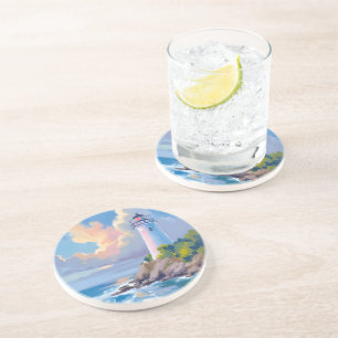 Coastal Lighthouse   Blue Ocean Waves Sea Coaster