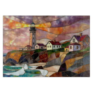 Coastal Lighthouse Cutting Board Beach Decor