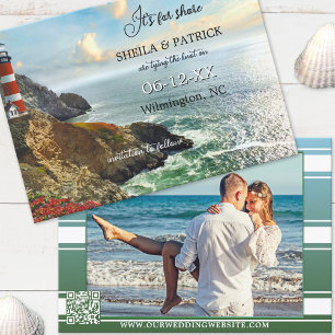Coastal Lighthouse Photo QR Code Save The Date