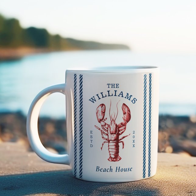 Coastal Lobster Beach House Coffee Mug (Creator Uploaded)