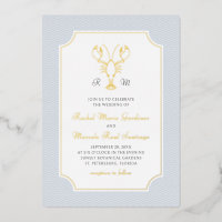 Coastal Lobster Minimalist Preppy Wedding