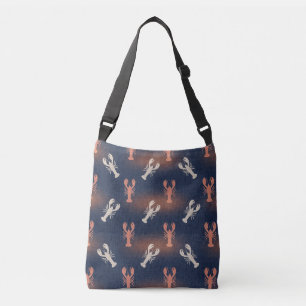 Coastal Lobster Pattern – Nautical Seafood Summer Crossbody Bag
