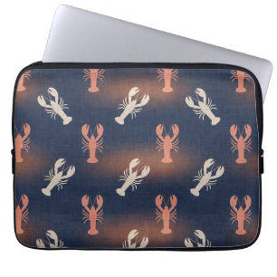 Coastal Lobster Pattern – Nautical Seafood Summer  Laptop Sleeve