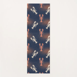 Coastal Lobster Pattern – Nautical Seafood Summer Yoga Mat