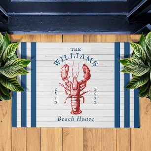 Coastal Lobster Seaside Door Mat