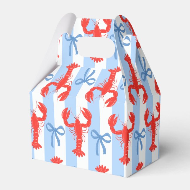 Coastal Lobster Summer Nautical Invitation Favour Box (Front Side)