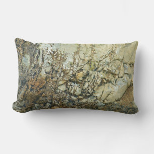 Coastal Maine Rocks Brown Nature Lumbar Cushion