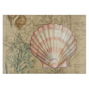 Coastal Map Collage Cutting Board