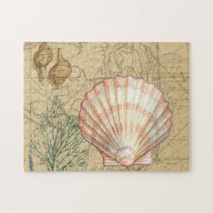 Coastal Map Collage Jigsaw Puzzle