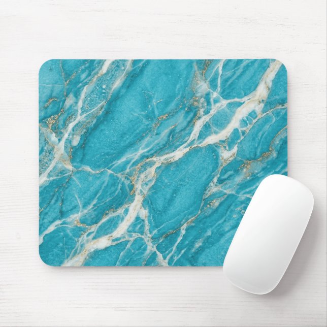 Coastal Marble Modern Elegant Style Mouse Pad (With Mouse)
