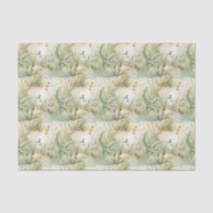 Coastal Marsh Watercolor Beach Grasses Tissue Paper