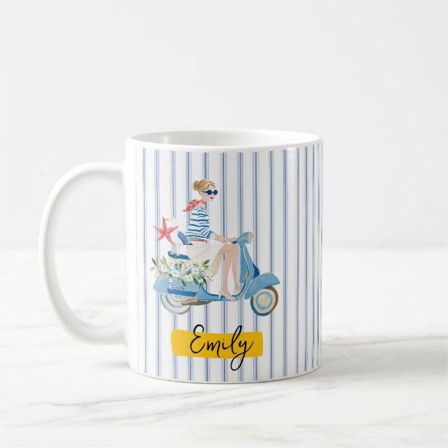 Coastal Motorscooter Coffee Mug (Left)