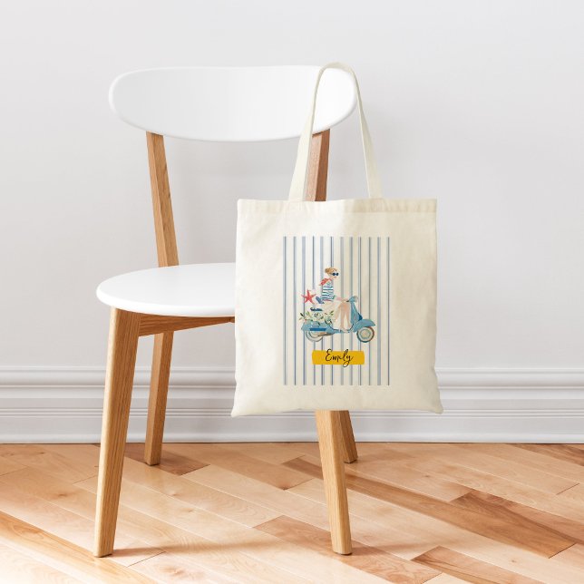 Coastal Motorscooter Tote Bag (Creator Uploaded)