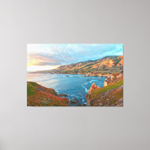 Coastal Mountain Landscape at  Canvas Print