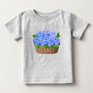 Coastal Nantucket Blue Hydrangeas  Baby T-Shirt