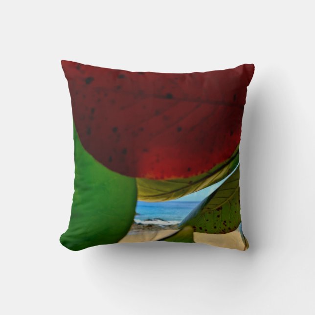Coastal Nature View Throw Pillow (Front)