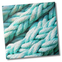 Coastal Nautical Blue Rope Pattern