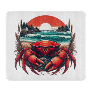 coastal/nautical Maine crab Cutting Board