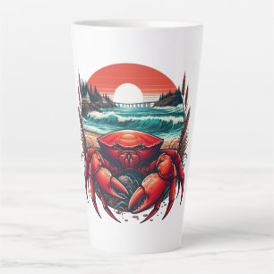 coastal/nautical Maine crab Latte Mug