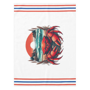 coastal/nautical Maine crab Tablecloth