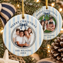 Coastal Nautical Rope Wreath Frame Family Photo