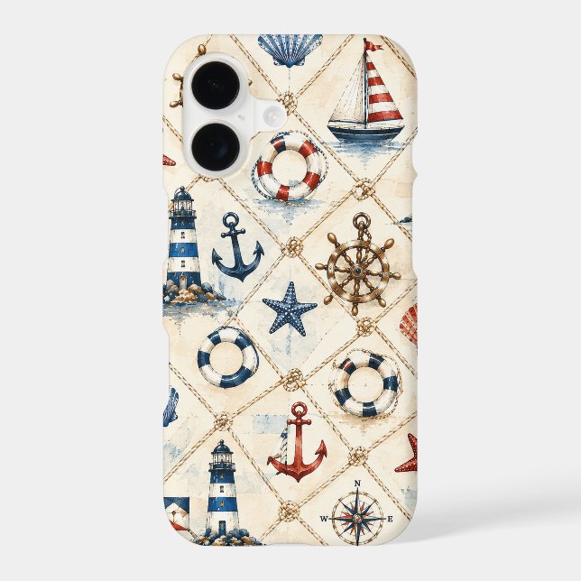 Coastal Nautical Seamless Pattern (Back)