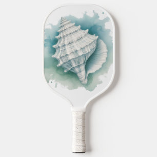 Coastal/Nautical seashell Pickleball Paddle