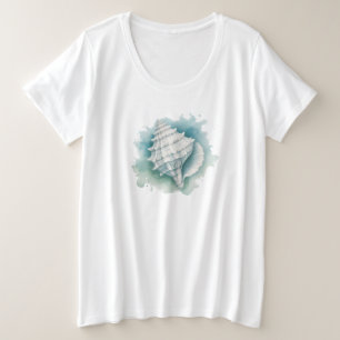 Coastal/Nautical seashell Plus Size T-Shirt