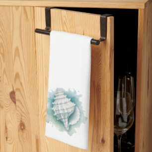 Coastal/Nautical seashell  Tea Towel