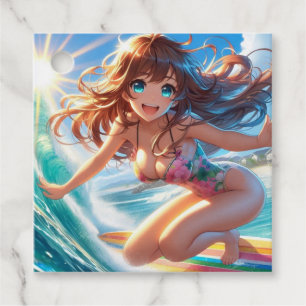 Coastal/Nautical/tropical anime surfer girl Favour Tags