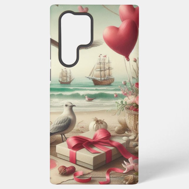 Coastal/Nautical Valentine's day  Samsung Galaxy S22 Ultra Case (Back)