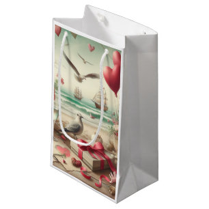 Coastal/Nautical Valentine's day Small Gift Bag