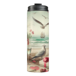 Coastal/Nautical Valentine's day Thermal Tumbler