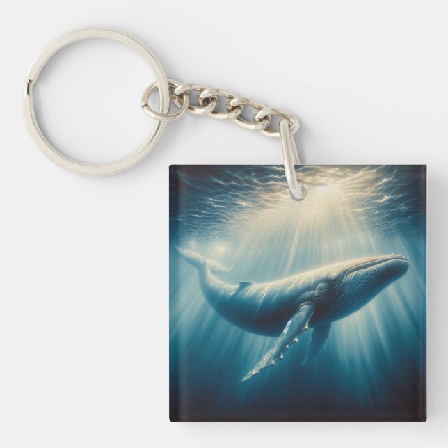coastal/nautical whale key ring (Front)