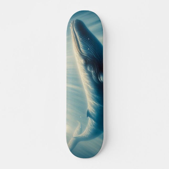 coastal/nautical whale skateboard (Front)