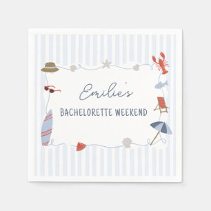 Coastal New England Cape Cod Bachelorette Napkins