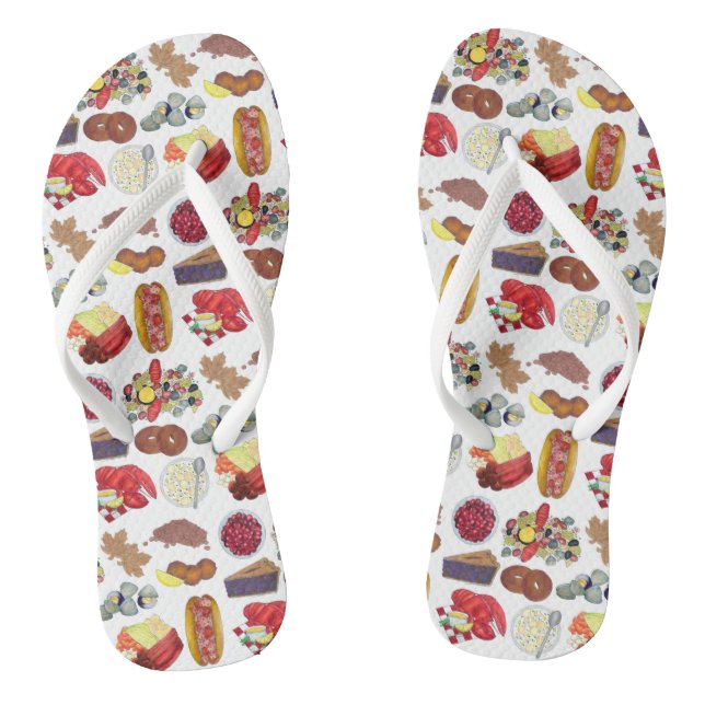 Coastal New England Foods Northeast America USA Jandals (Footbed)