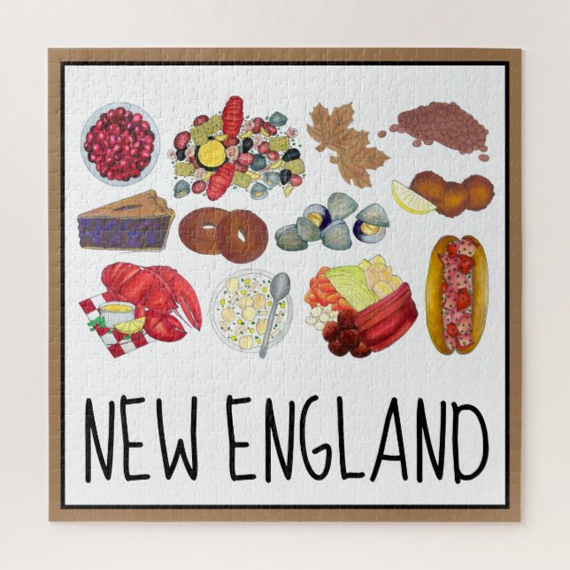 Coastal New England Foods Northeast America USA Jigsaw Puzzle (Vertical)